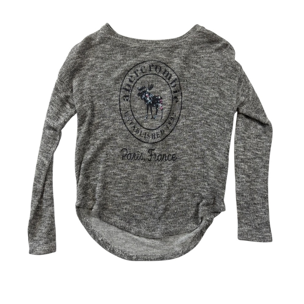 Abercrombie & Fitch Kids Heather Gray Long Sleeve Lightweight Sweater Size 9/10